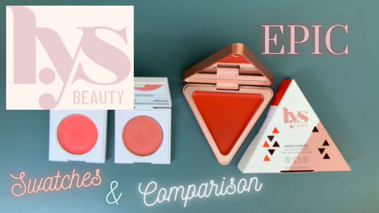 LYS BEAUTY Higher Standard Satin Matte Cream blush in EPIC swatches