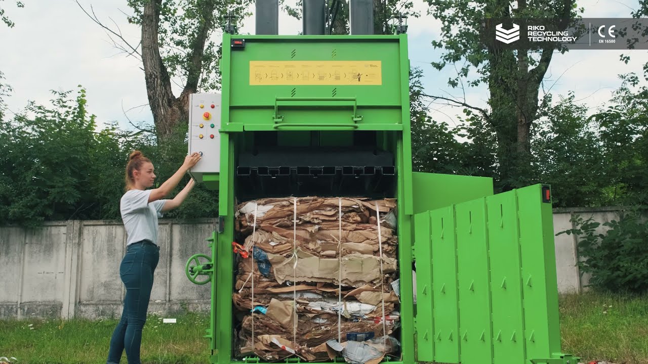 HYDRAULIC BALING PRESS FOR WASTE, PET BOTTLES AND GARBAGE - RTV 50 BALER MACHINE FOR SALE