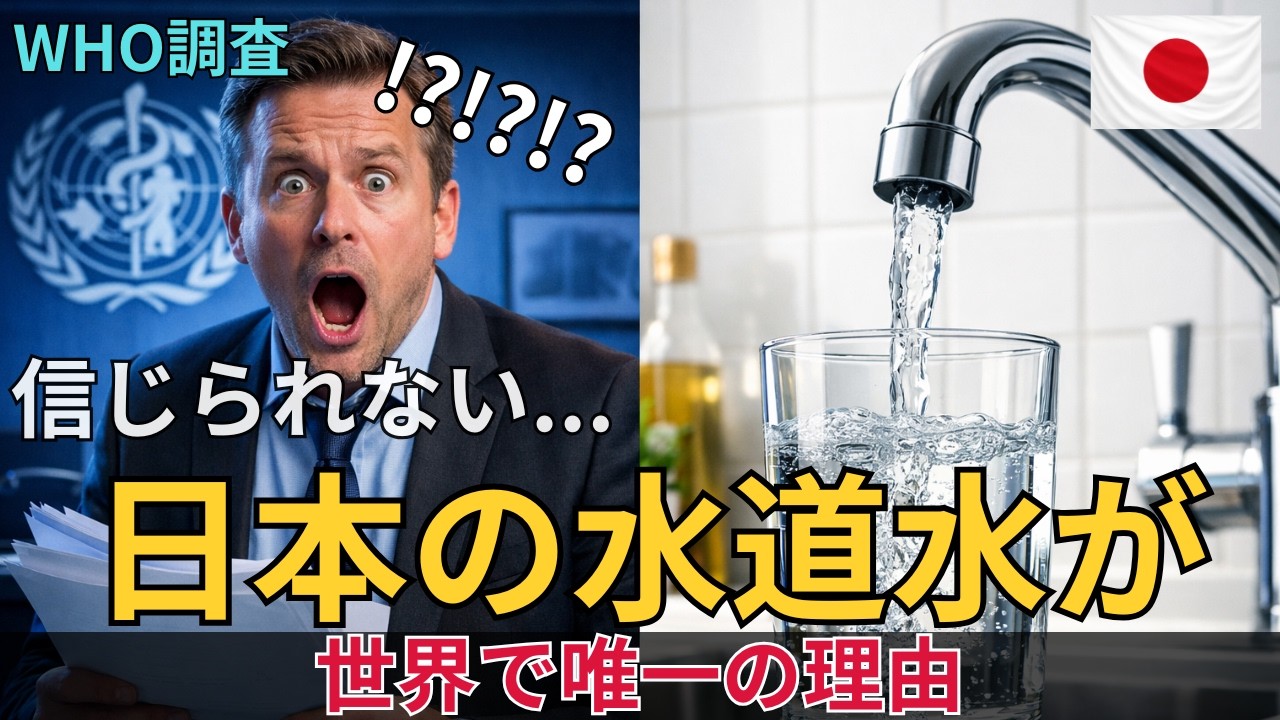 【海外の反応】「日本人は蛇口から直接水を飲む？」WHO職員が調査した結果、世界が震撼した日本の水道の真実