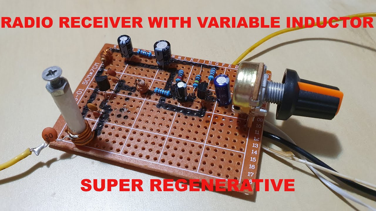 Receiver FM  with VARIABLE INDUCTOR.