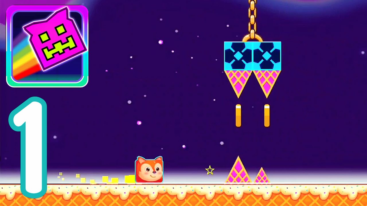 Fox Dash-(Gameplay 1)-Geometry Dash Pero Más Fácil