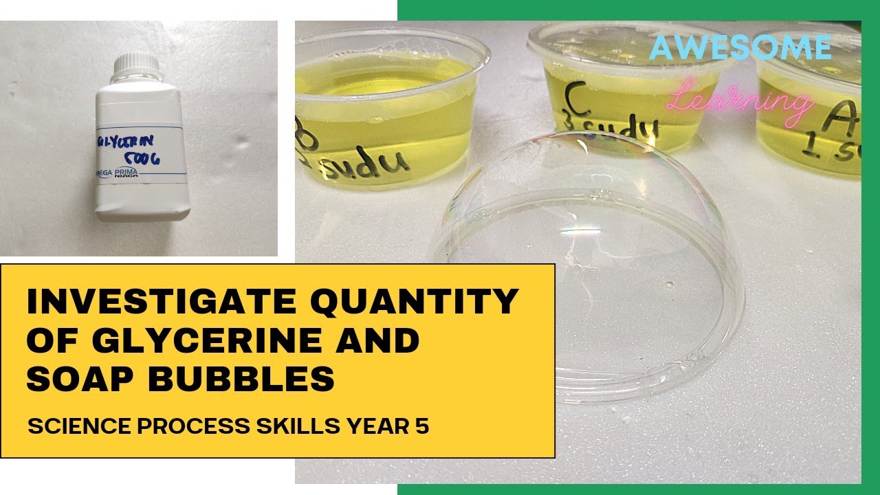 Investigate Quantity of Glycerine & Soap Bubbles | Science DLP Year 5