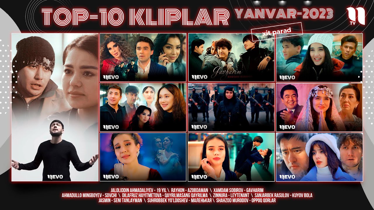 ТОП-10 Клиплар Январь-2023