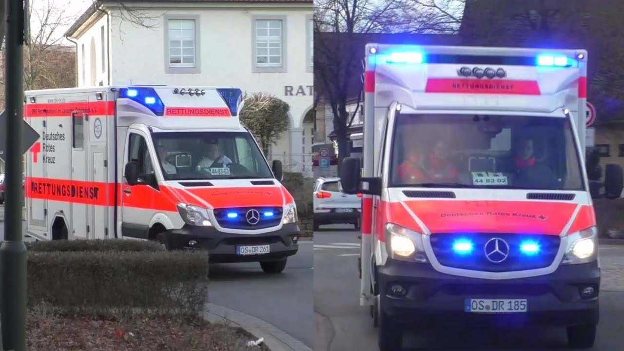 (Pressluft + rasante Fahrweise) RTW 3 und RTW 2 DRK Ostercappeln