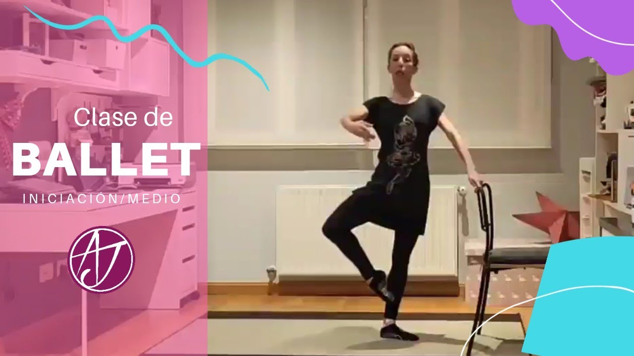 Clase de Ballet (calentamiento, barra y centro) nivel Iniciac/medio