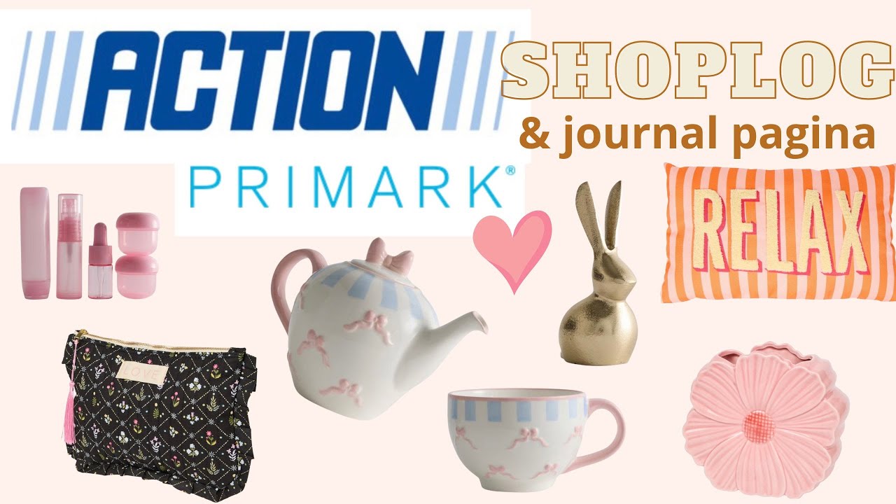 Action shoplog, Primark, journal pagina & winactie