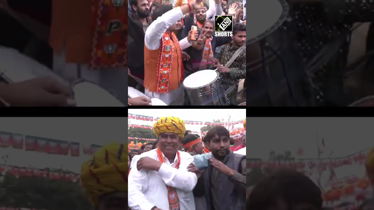 Rajasthan: Celebrations break out outside BJP office in Jaipur as party leading in initial trends