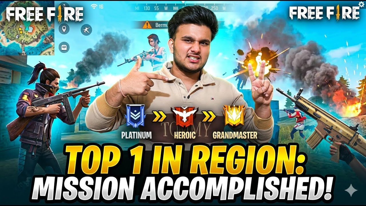 THE #1 PLAYER IN THE REGION... 🌍 | Free Fire Rank Push