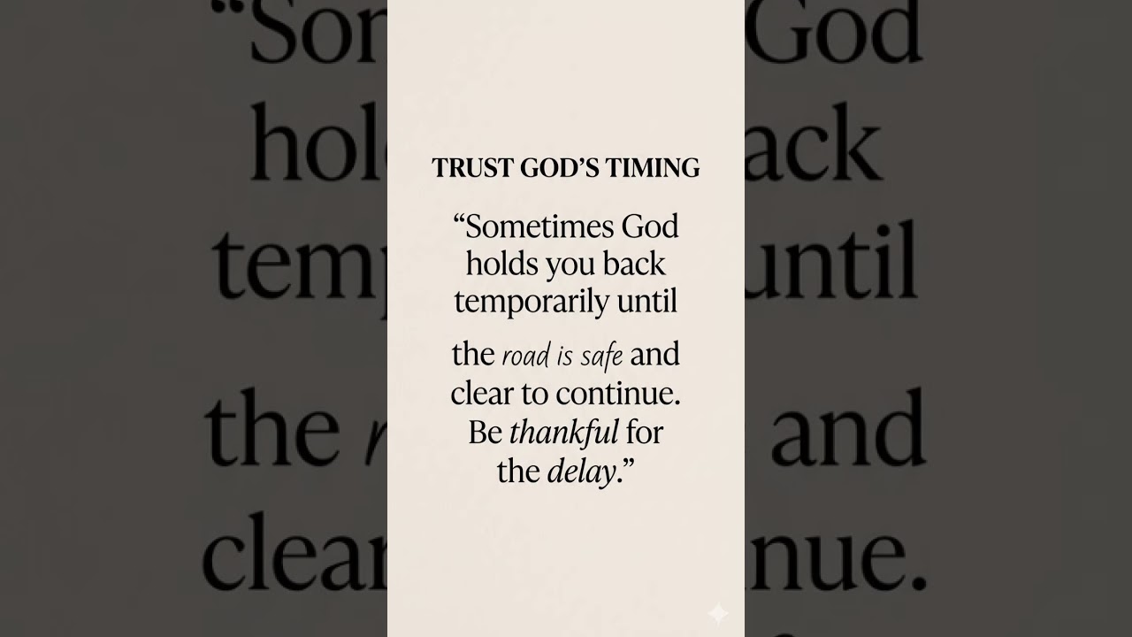 Trust God&rsquo;s Timing 🙏 | Powerful Faith Motivation | Be Thankful for Delays