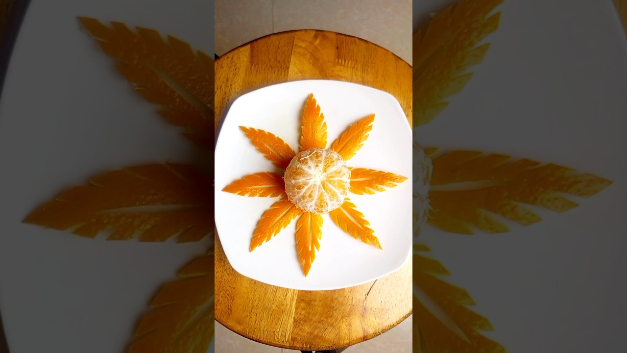 Carving Orange Very Fast and Beauty. |Fruit| Vegetables| Decorations idea| Garnish| Art| #shorts