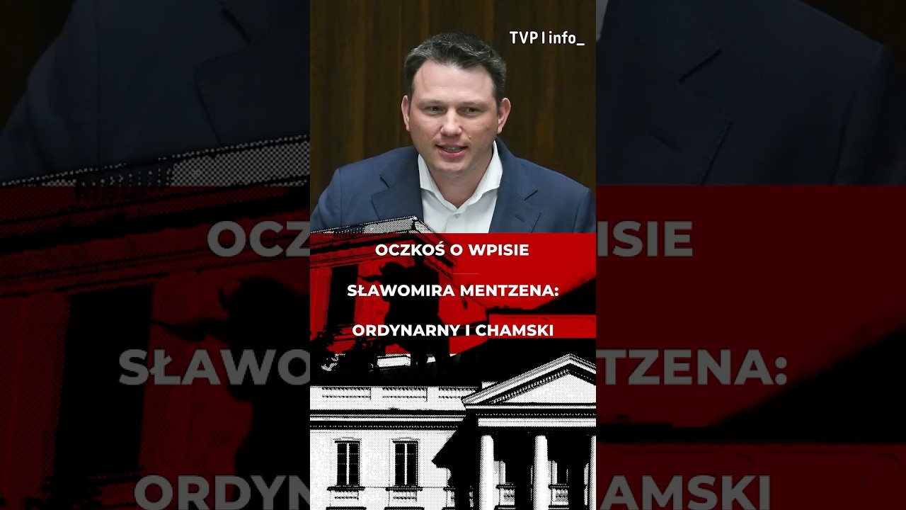 Oczkoś on Mentzen&rsquo;s post: vulgar and rude #politics #poland #shorts