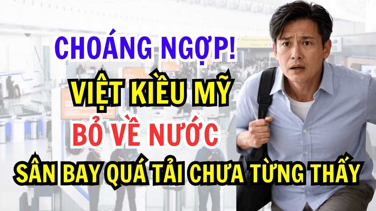 CHOÁNG NGỢP! VIỆT KIỀU MỸ ĐỔ VỀ NƯỚC KHIẾN SÂN BAY QUÁ TẢI CHƯA TỪNG THẤY