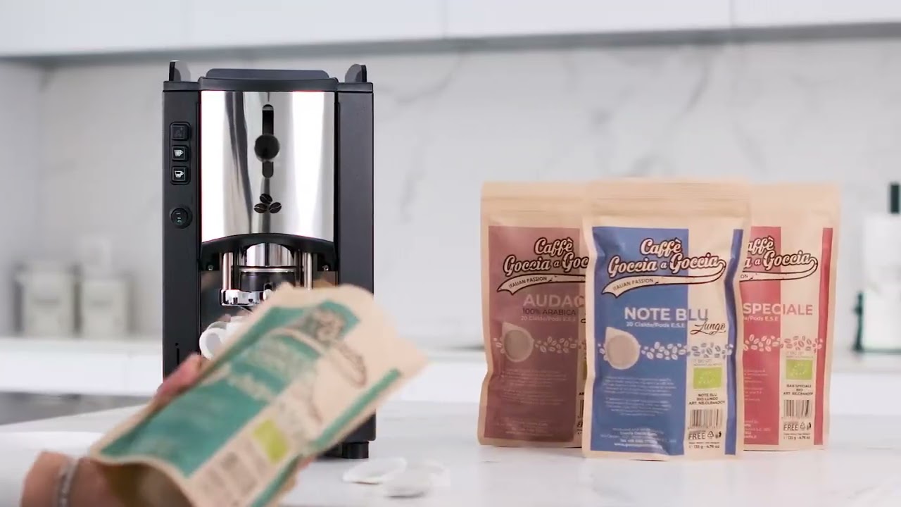 Spinel Pinocchio Dosiert Kaffeemaschine E.S.E Pads mit Goccia a Goccia Kaffeepads E.S.E im Beutel
