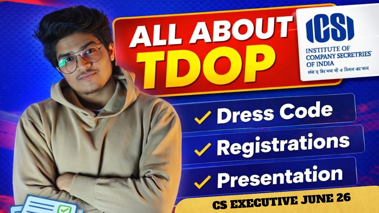 ALL ABOUT TDOP | CSEET | CS EXECUTIVE JUNE 26📚