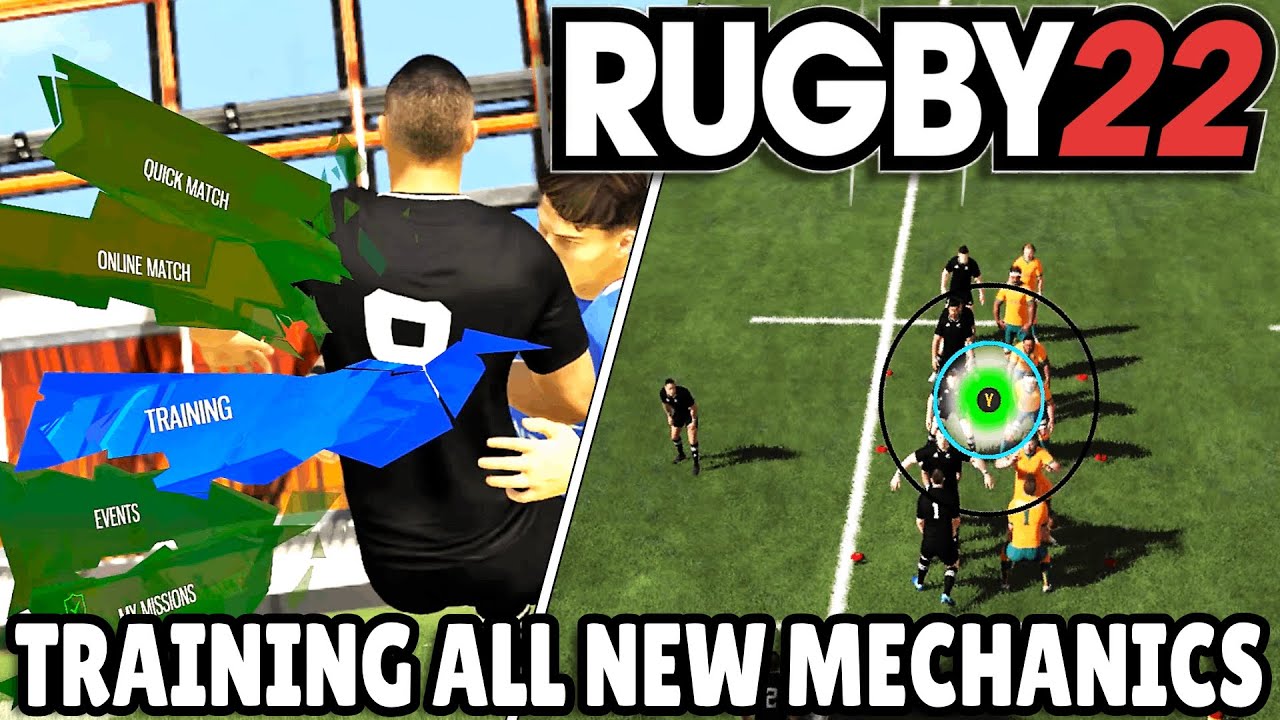 RUGBY 22 Training - Practicing All New Game Mechanics and Thoughts on Training / Tutorial - Gameplay