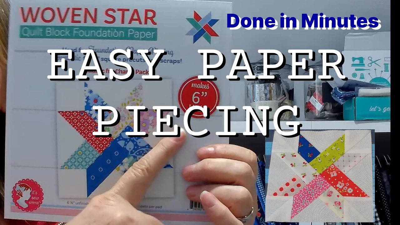 Woven Star Paper Piecing Tutorial 😁❤️🤗😀