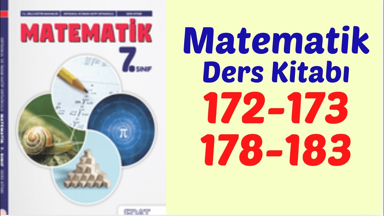 7. SINIF MATEMATİK KİTABI SAYFA 172-173-178-182 MEB 7. Sınıf EDAT YAYINLARI