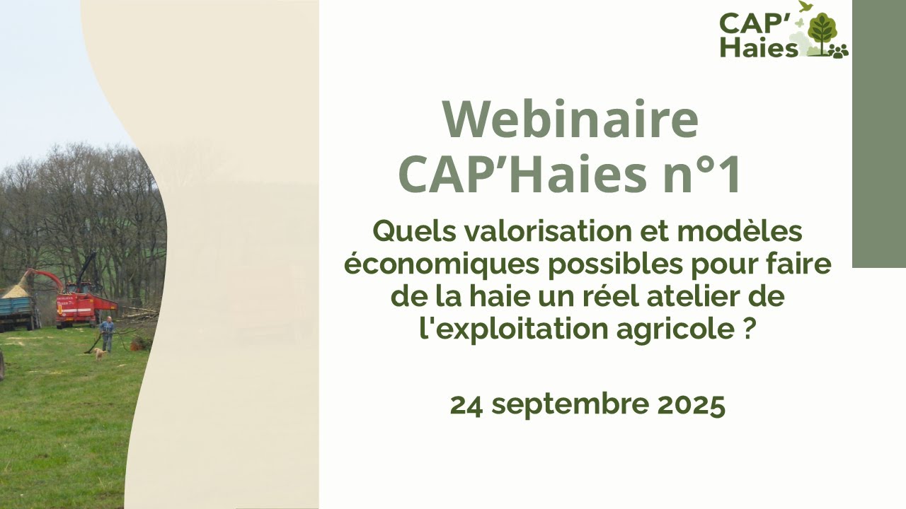 CAP'Haies#1 Quels valorisations et modèles économique pour faire de la haie un véritable atelier ?