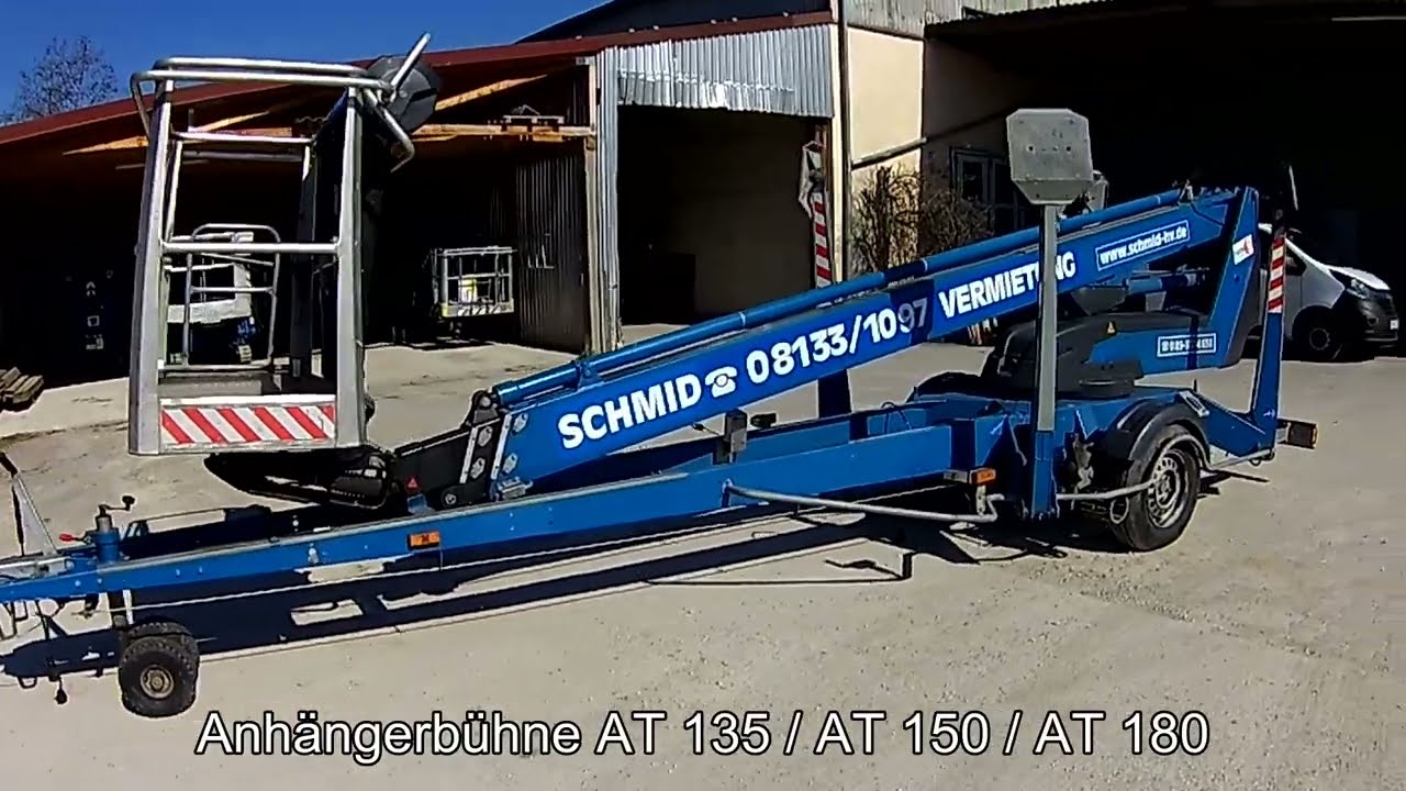 Einweisungsvideo Anhängerbühne AT 180 / AT 150 / AT 135 - SCHMID Hebebühnen- Minikranverleih