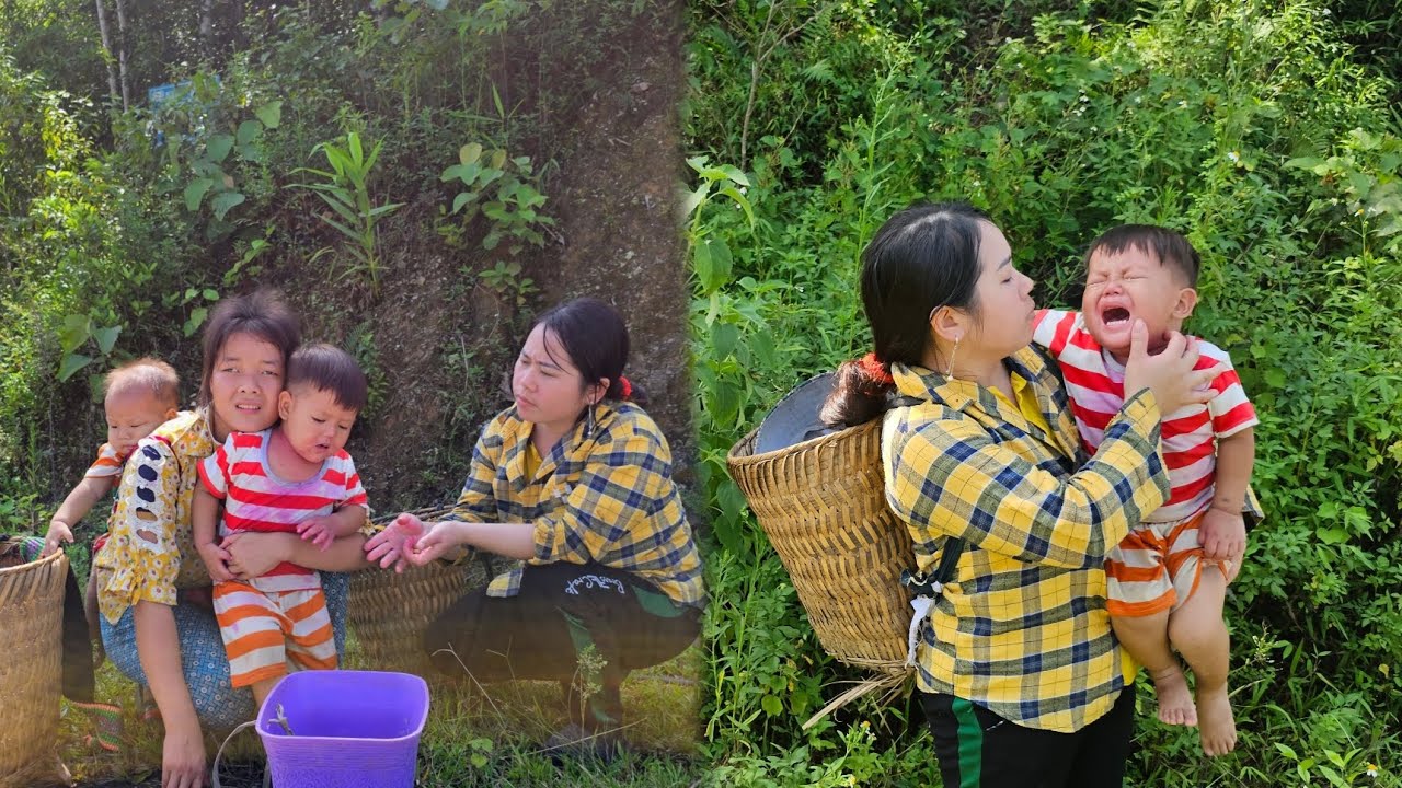 Ly Thi My met vang Thi Hoa,who helped her find her son in the forest - lý thi My