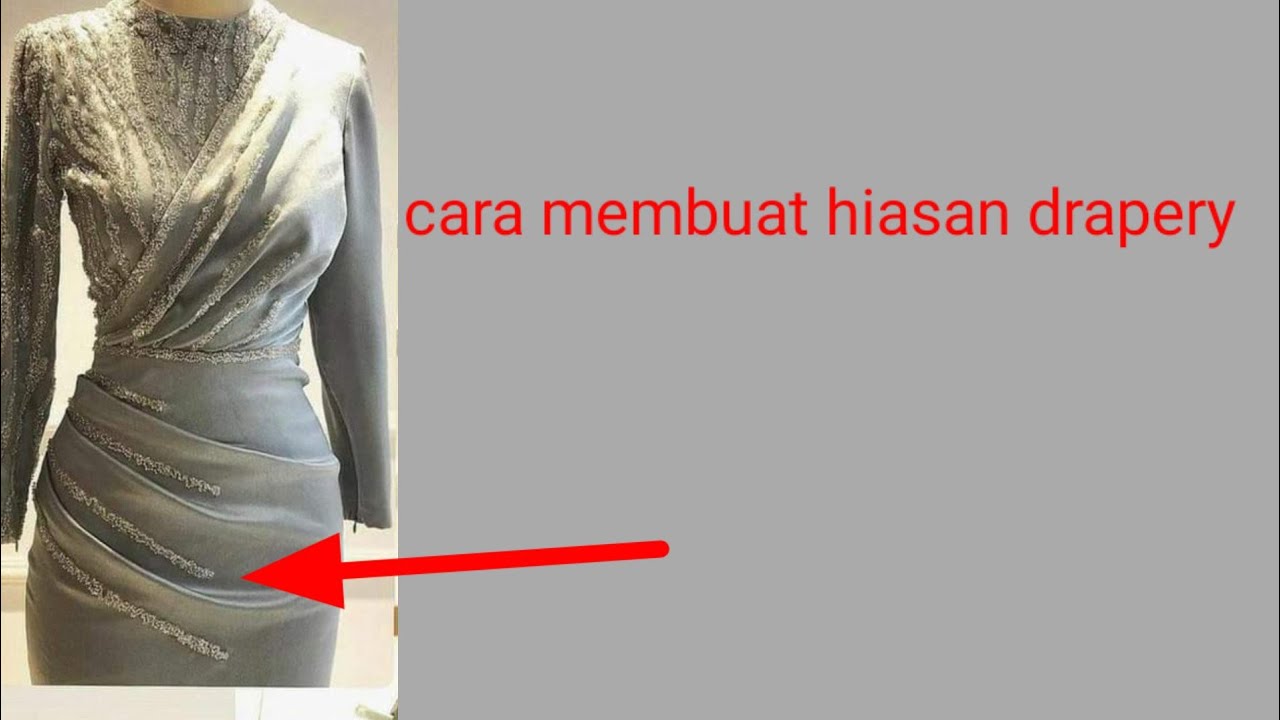 Cara membuat pola hiasan drapery di panggul....