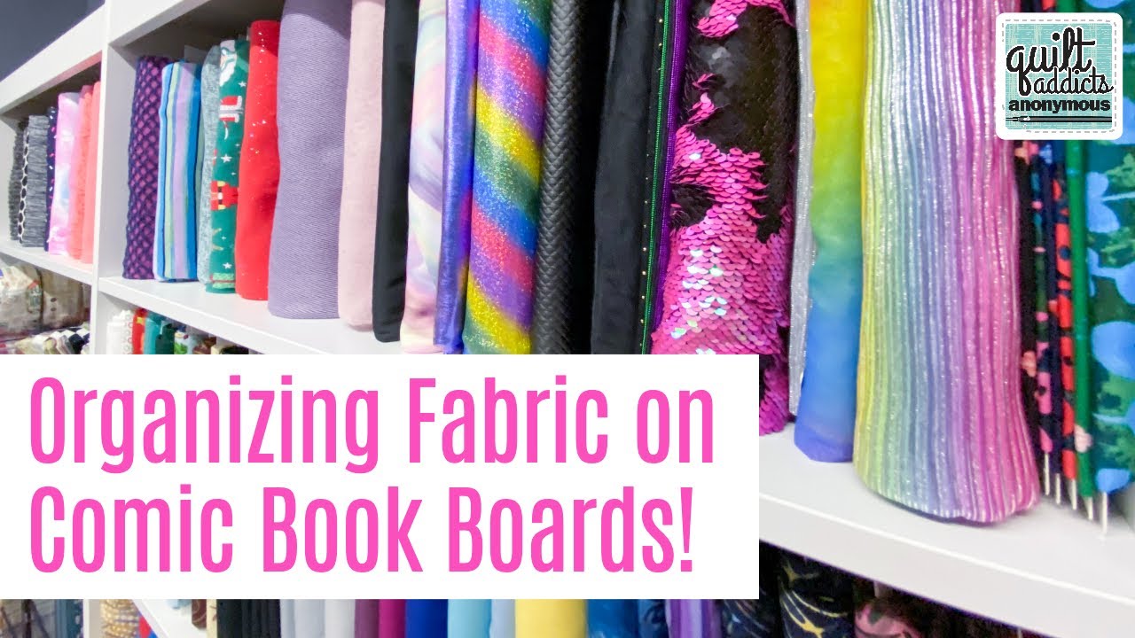 How to store fabric yardage on comic book boards to create mini bolts!
