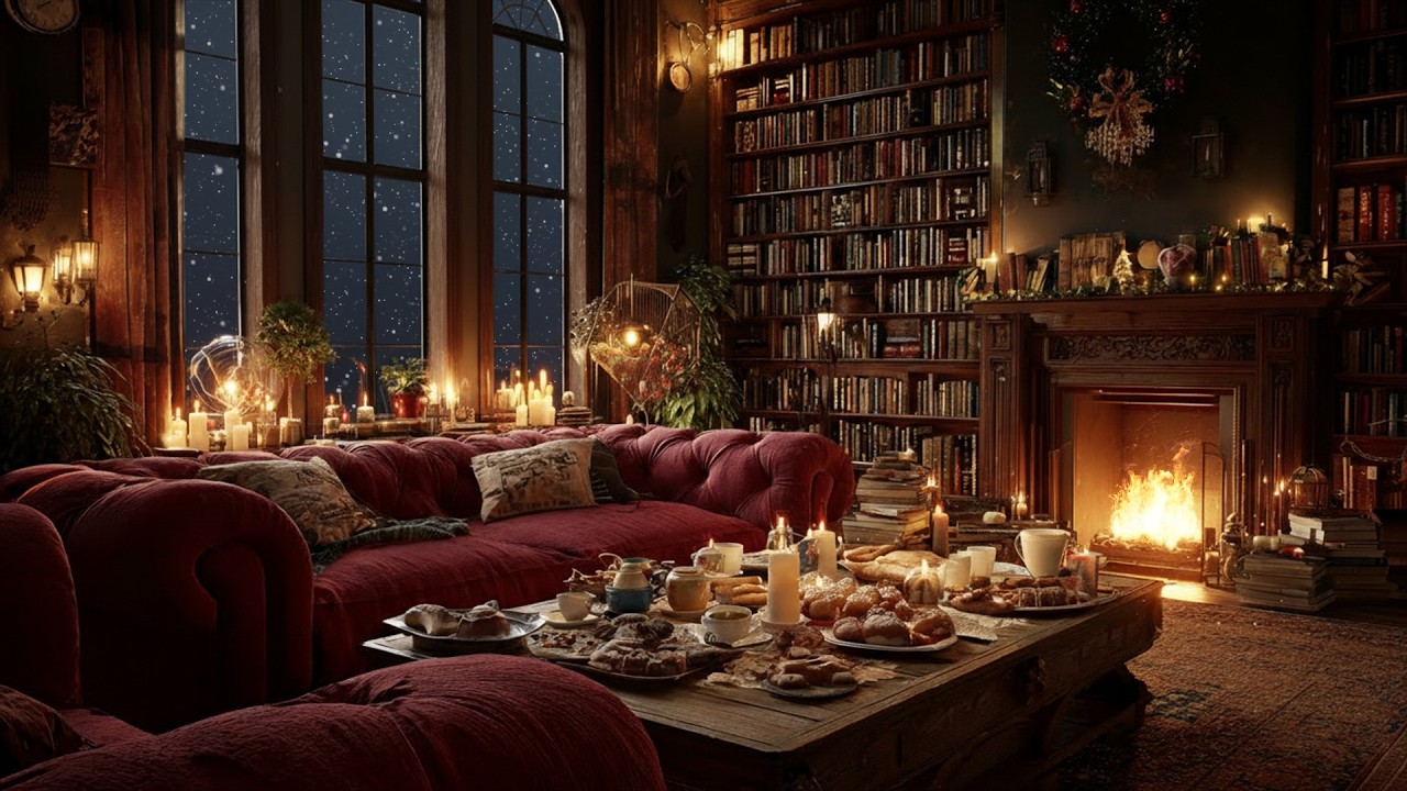 Soft Piano Breathing Slowly beneath Winter Glow ❄️ A Quiet Space for Deep Focus & Calm