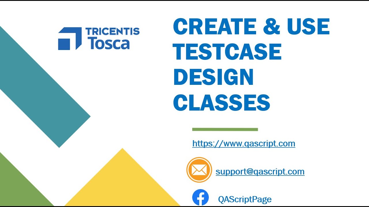 Tosca Tutorial | Lesson 58 - Create and use TestCase Design Classes for common Attributes |