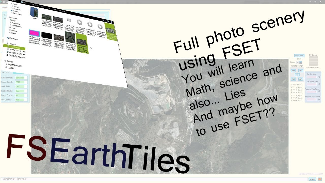 FSEarthTiles - Night, Snow and mask Tutorial