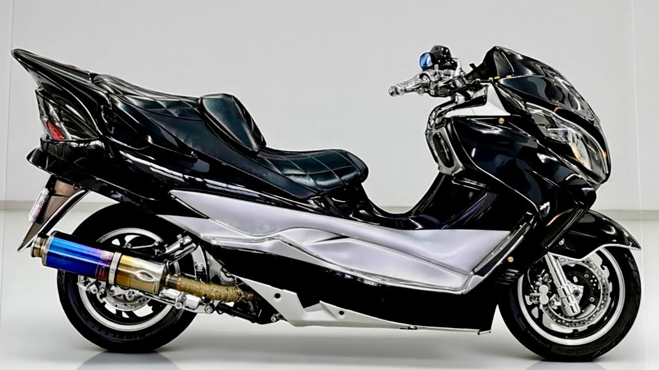 Suzuki Skywave Tape-S 400cc. K7 สีดำ 42xxxกิโล Tape-S เป็นตัวแต่งSportมาจากโรงงาน มีแต่งเพิ่มอีก 