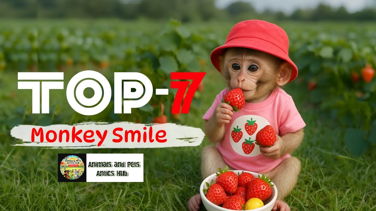 Monkey Top 7 smiles  #cute #monkey #funnyvideo