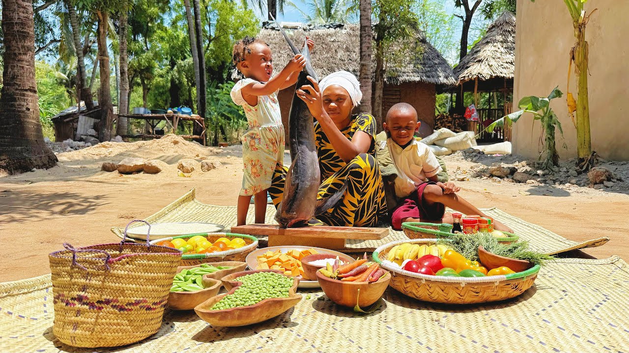 🏡 Preparing Floor for Tiles + Grilling Monster Fish in a Tandoor | Building Our Dream Home in Africa