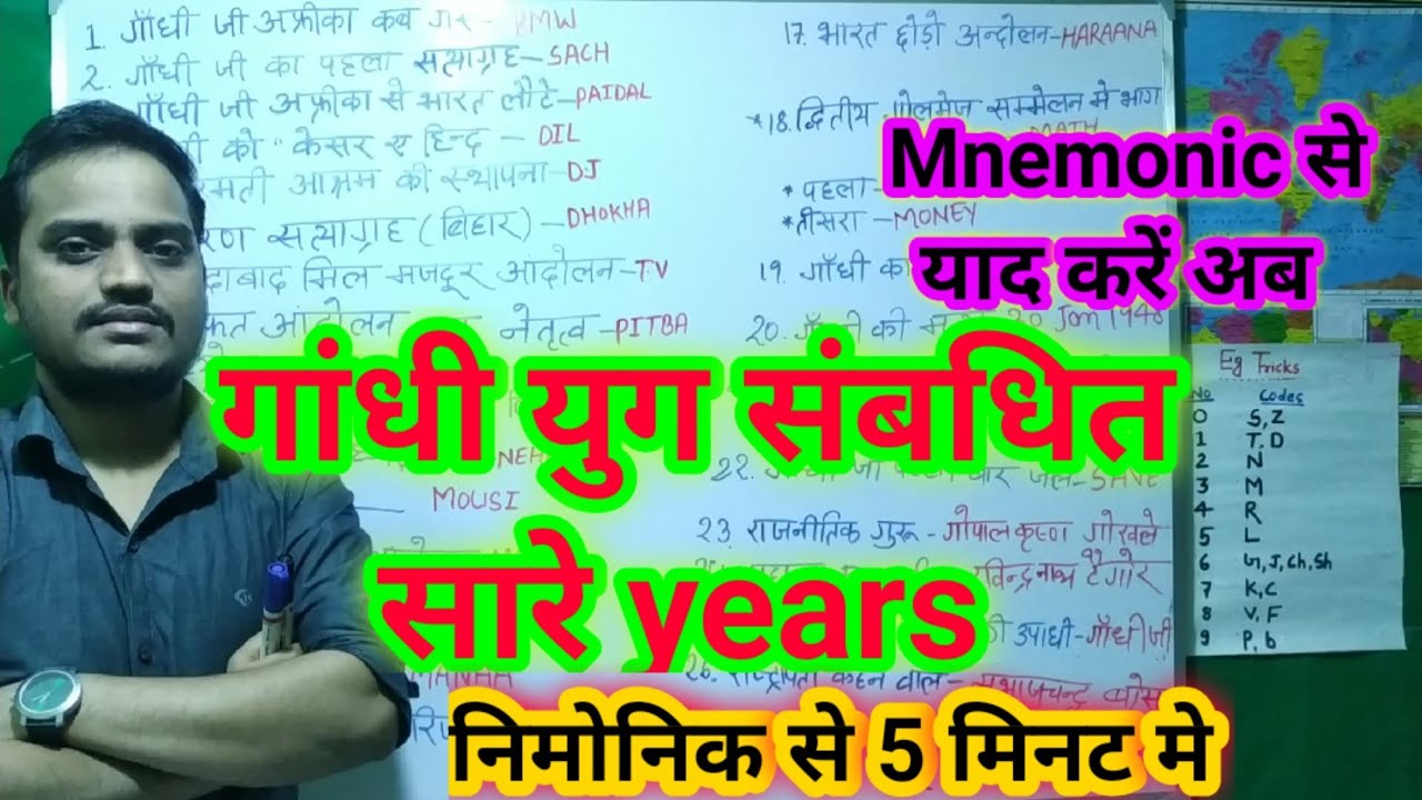 गांधी युग  से संबधित सारे years| gk |gandhi yug| |eg tricks| निमोनिक| गांधी युग| all years of gandhi