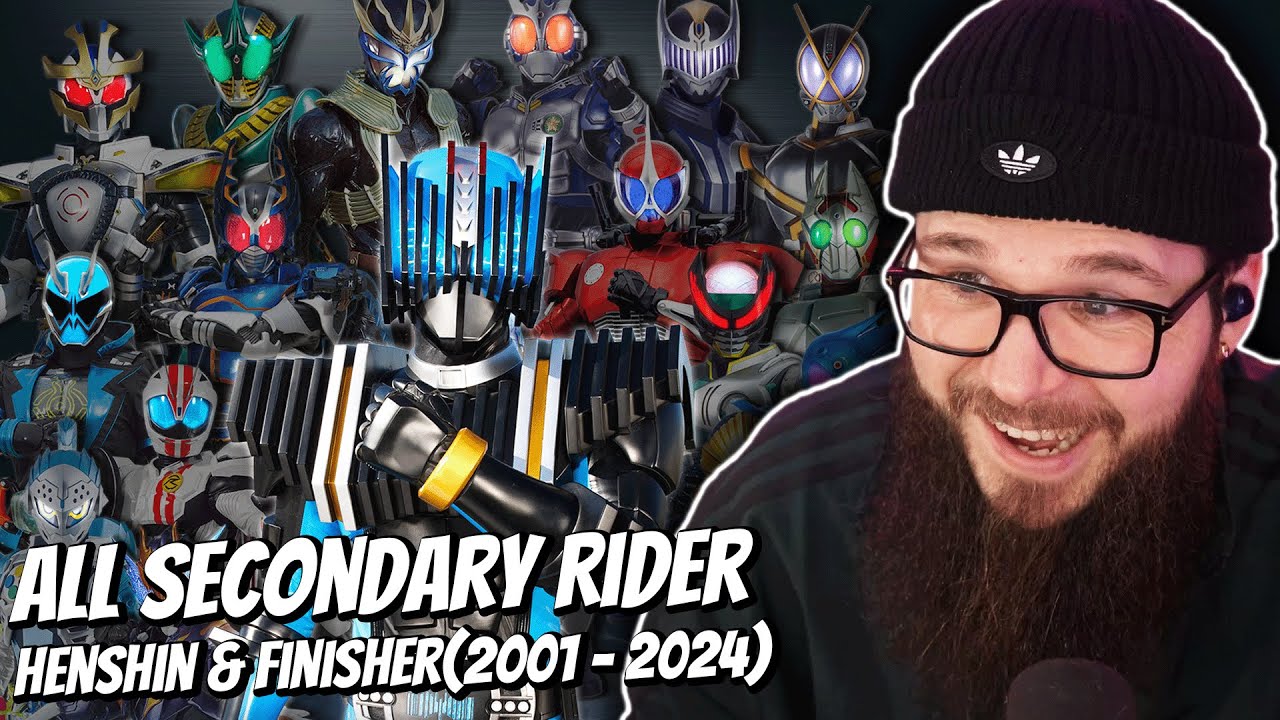 FIRST TIME Watching Every Secondary Kamen Rider HENSHIN & FINISHER!