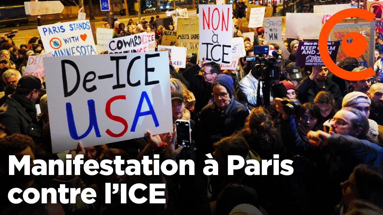 Manifestation anti-ICE et en solidarité avec le peuple américain à Paris ce 28 janvier 2026