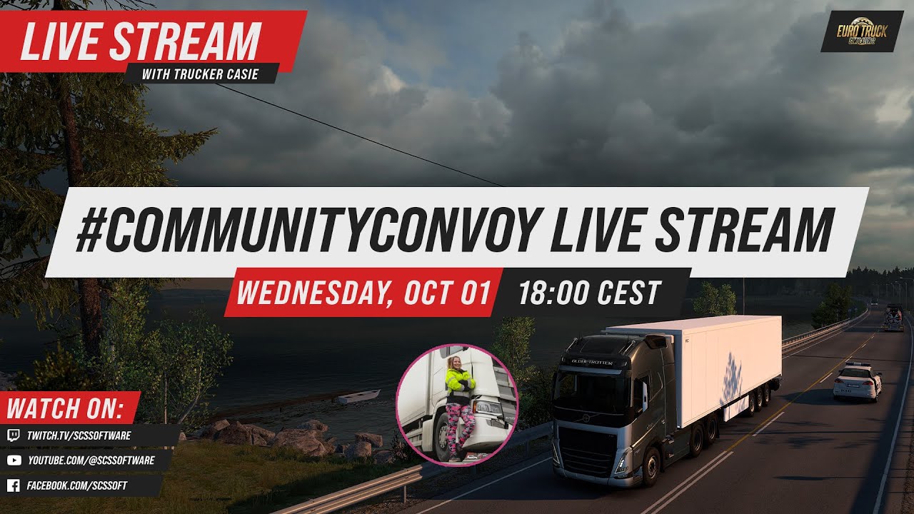 Community Convoy with  @TruckerCassie 🚛🇸🇪