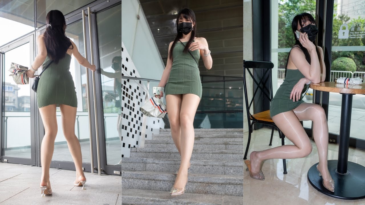 绿裙与幽灵的奇妙契约 4K高清 魔镜街拍 china model street photography