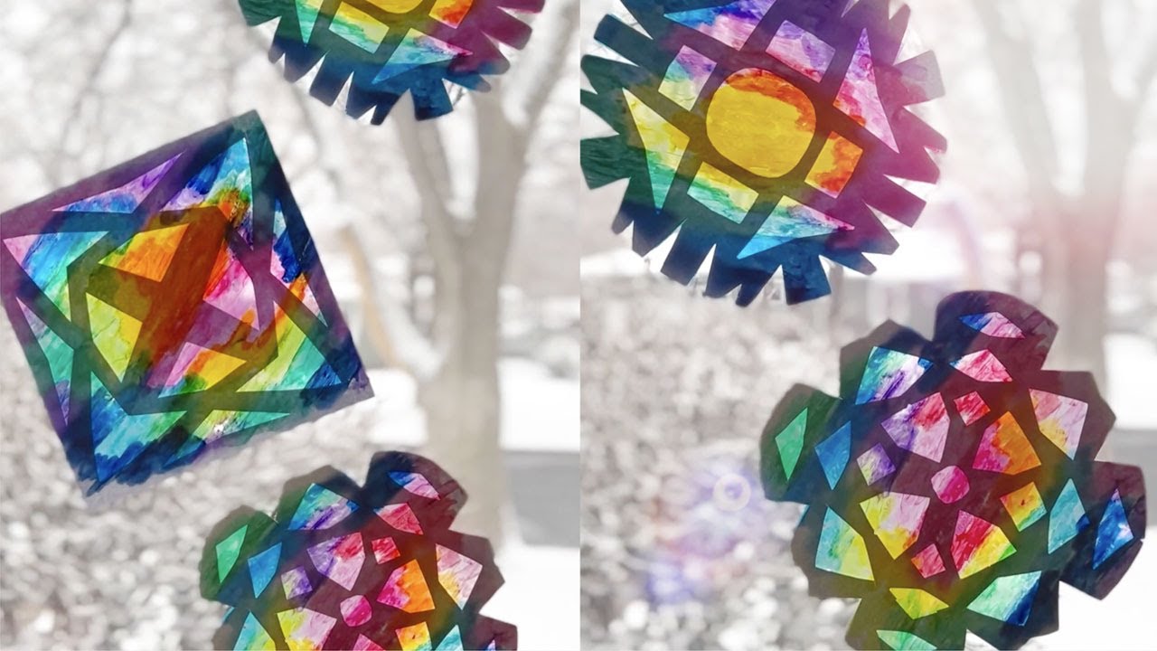 How to Make Snowflake Suncatchers - A Winter Kids' Craft