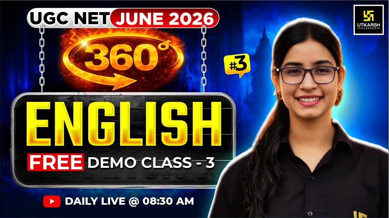 UGC NET JUNE 2026 | English Literature Class | JRF 360 | #3 | Utkarsh UGC NET JRF | Prerna Ma'am