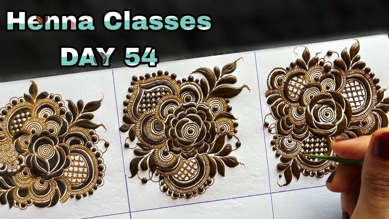 Tazaheen Henna Classes DAY 54|| Learn Detailed Henna with Tazaheen Henna Classes 2026