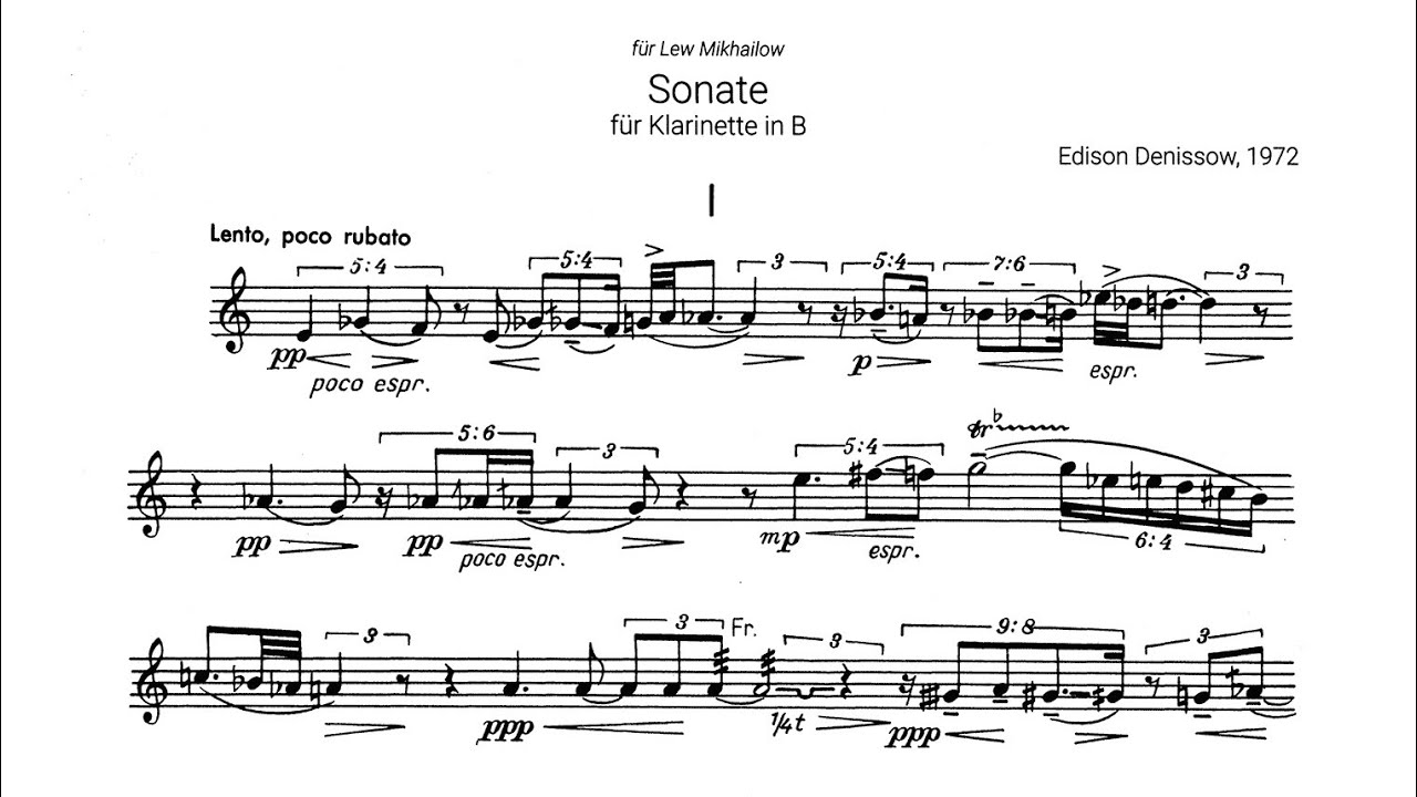 Szymon Emil Parulski - E.Denisov Sonata for Clarinet Solo