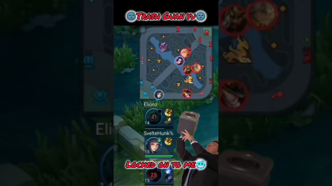 Trash Guan Yu gets trolled😂 #hok #honorofkings #gaming #games #satisfying #shorts #funny #troll #cry