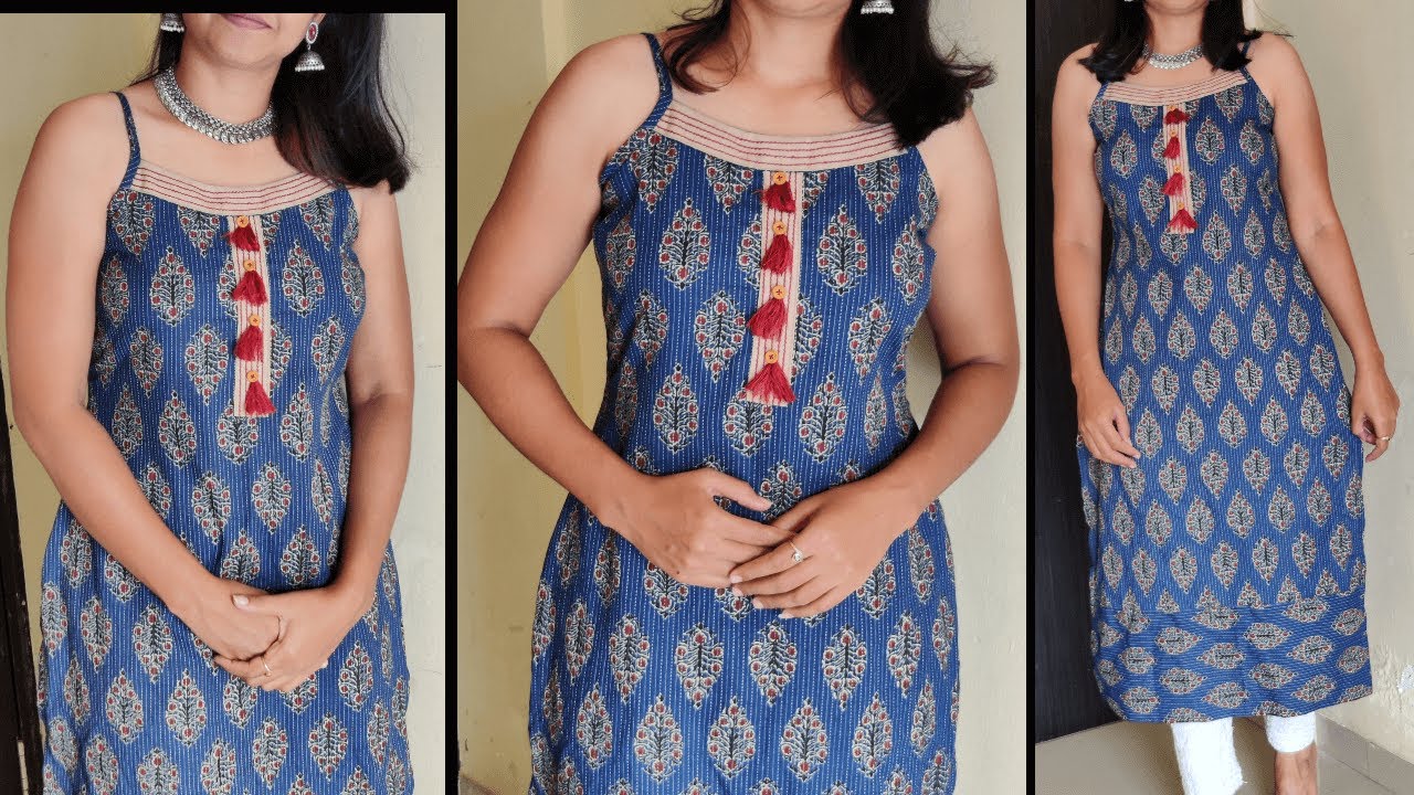 Strap Kurti cutting & stitching / stylish Kurti in a simple way