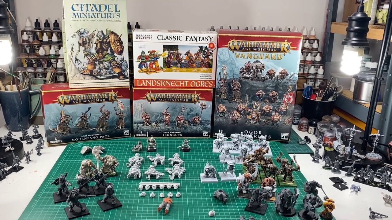 Ogre kitbash and scale comparisons. Imperial, Marauder, Golgfag, Landsknecht, Dragon Rune and more!