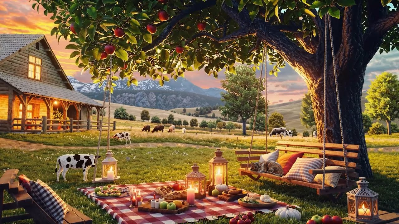 Cozy Farm Countryside Ambience &ndash; Beautiful Relaxing Music & Nature for Stress Relief