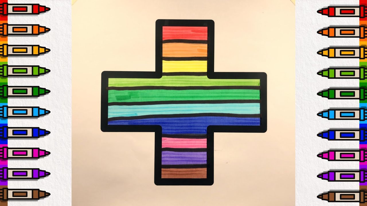 10 Colors Art Coloring: Math Symbols – Plus, Multiplication, Division & Equal with Marker Pens