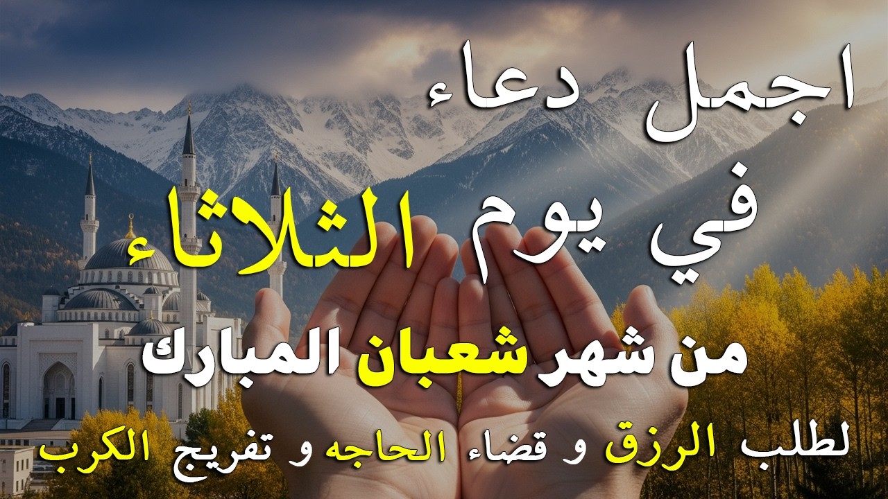 دعاء فى يوم الاثنين المستجاب دعاء يوم 21 من شهر شعبان للرزق والشفاء العاجل وقضاء الحوائج 🤲(4k)