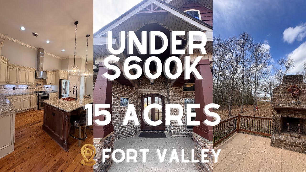 15 Acres With Pond Access + Stunning Home in Georgia | Rare Find Under $600K