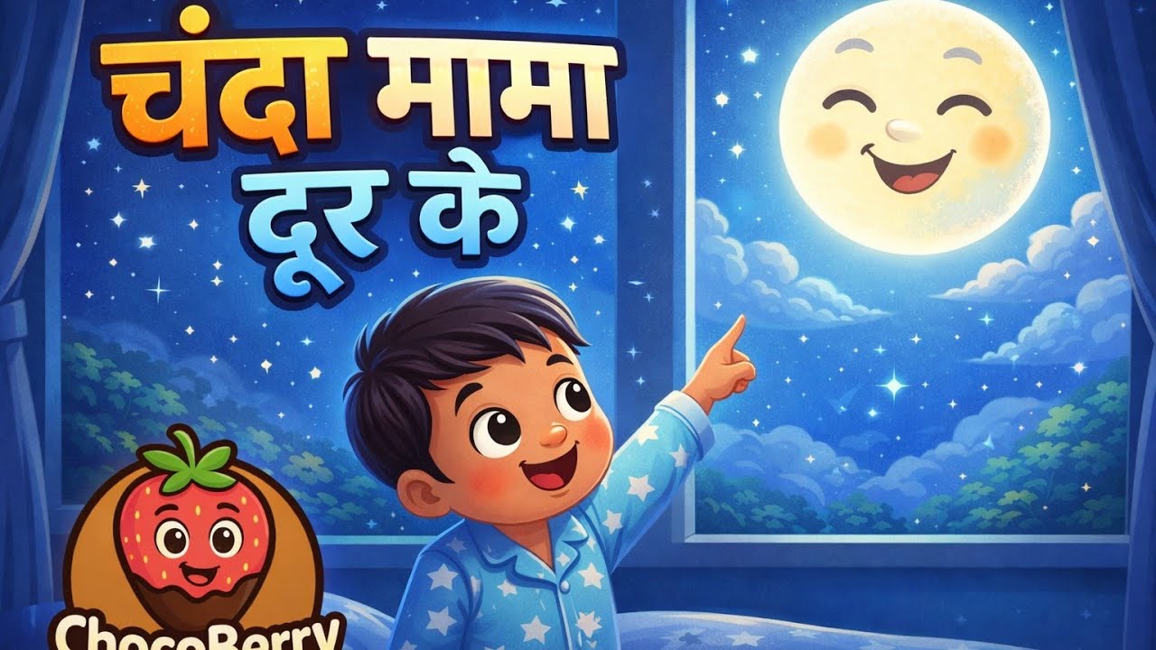 Chanda Mama Door Ke | चंदा मामा दूर के | Hindi Nursery Rhyme for Kids | 3D Cartoon Song 