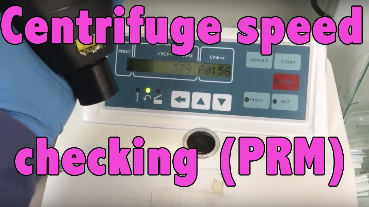 How to check centrifuge speed